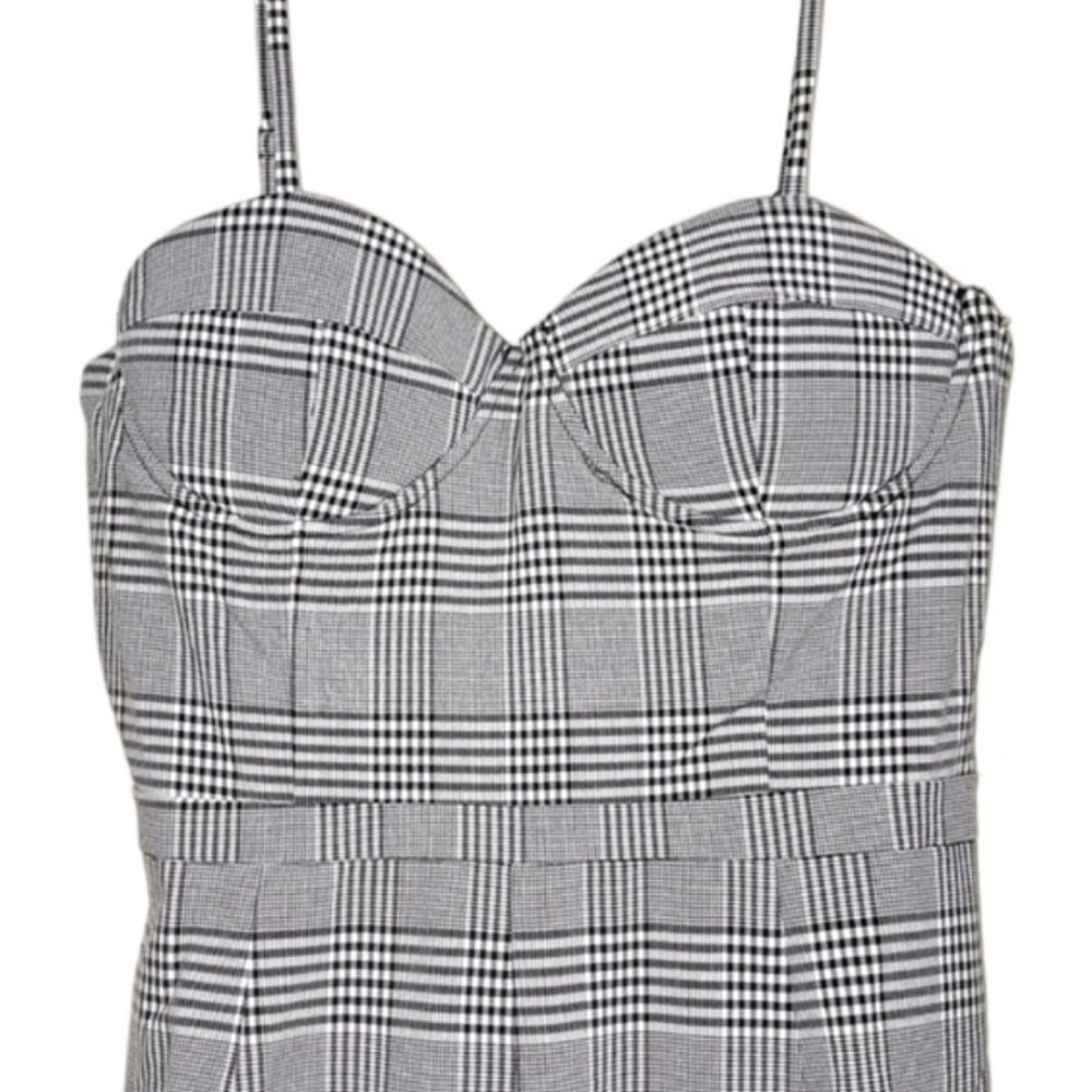 Olivaceous Jumpsuit Plaid Adjustable Spagetti Straps Size Large NWT - Picture 12 of 15